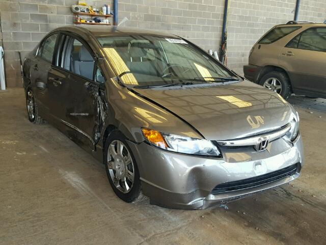 2HGFA16598H320085 - 2008 HONDA CIVIC GRAY photo 1