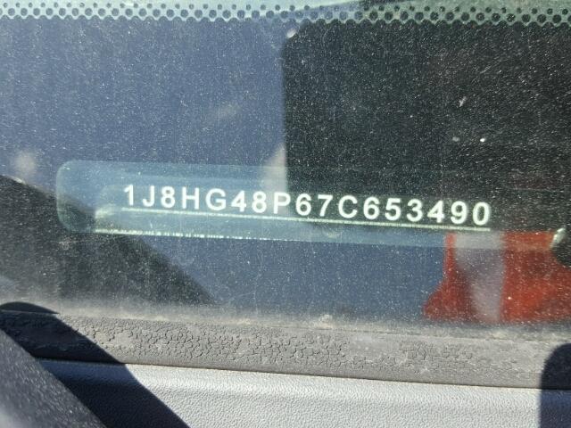 1J8HG48P67C653490 - 2007 JEEP COMMANDER MAROON photo 10