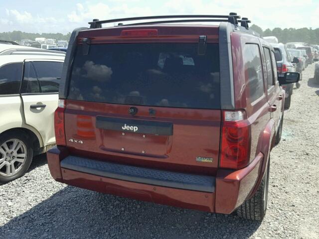 1J8HG48P67C653490 - 2007 JEEP COMMANDER MAROON photo 4