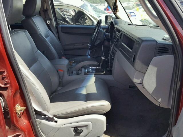 1J8HG48P67C653490 - 2007 JEEP COMMANDER MAROON photo 5