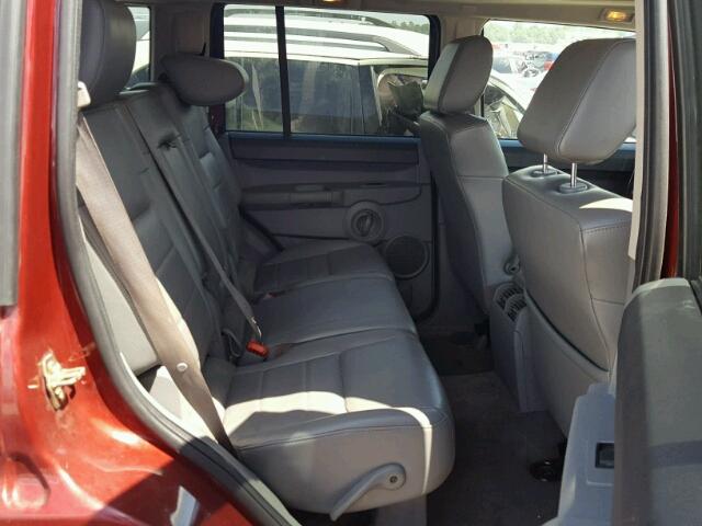 1J8HG48P67C653490 - 2007 JEEP COMMANDER MAROON photo 6