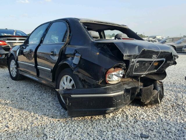 KMHWF35H64A939237 - 2004 HYUNDAI SONATA BLACK photo 3