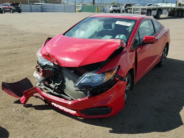 2HGFG3B87EH518816 - 2014 HONDA CIVIC EX RED photo 2