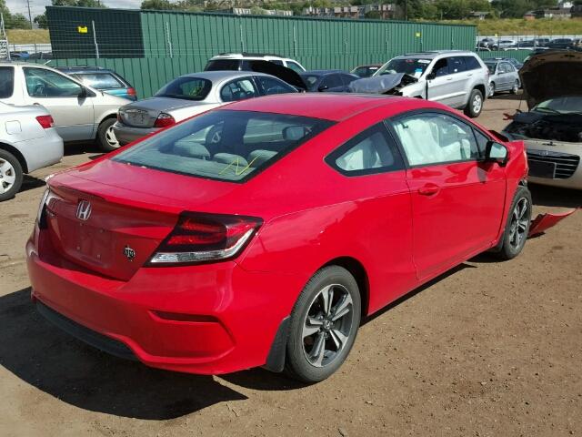 2HGFG3B87EH518816 - 2014 HONDA CIVIC EX RED photo 4