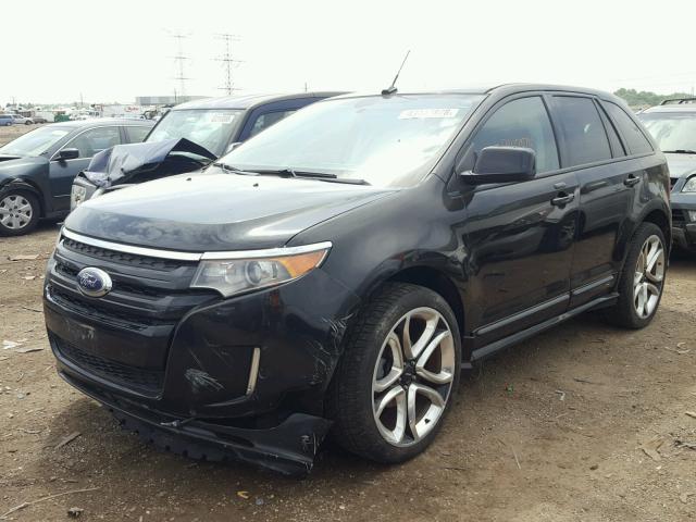 2FMDK4AK8BBA05379 - 2011 FORD EDGE SPORT BLACK photo 2