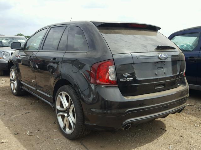 2FMDK4AK8BBA05379 - 2011 FORD EDGE SPORT BLACK photo 3