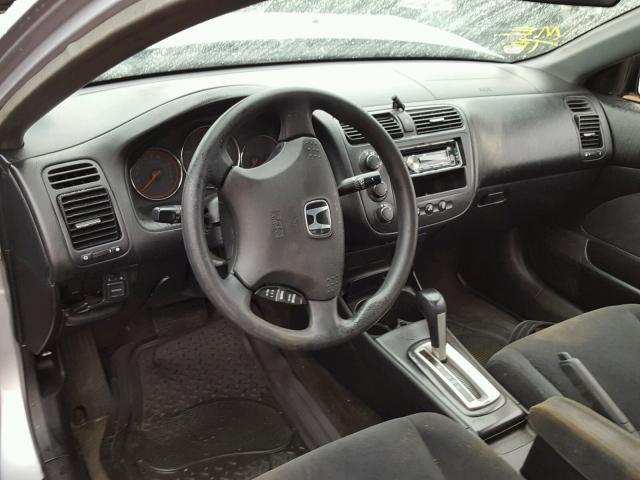 1HGEM22553L016648 - 2003 HONDA CIVIC LX SILVER photo 9