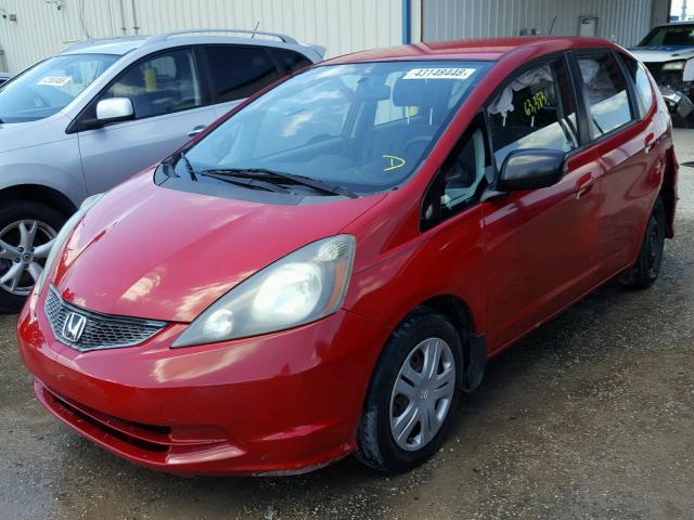 JHMGE8H24AC007195 - 2010 HONDA FIT RED photo 2