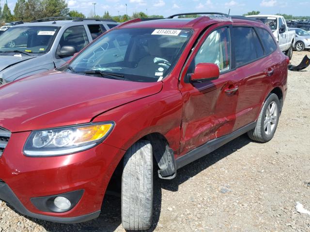 5XYZK4AG2CG140702 - 2012 HYUNDAI SANTA FE L RED photo 9