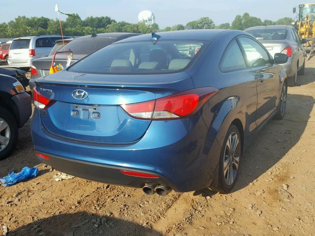 KMHDH6AH4EU024928 - 2014 HYUNDAI ELANTRA CO BLUE photo 4