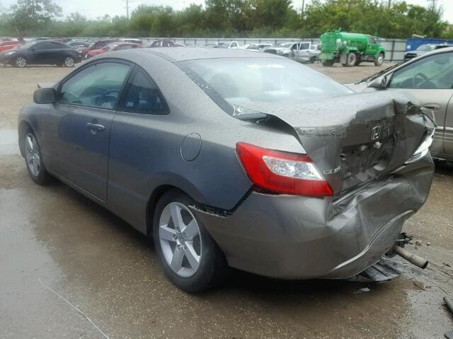 2HGFG12836H520374 - 2006 HONDA CIVIC EX GRAY photo 3