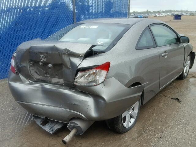 2HGFG12836H520374 - 2006 HONDA CIVIC EX GRAY photo 4