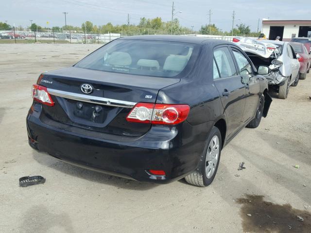 2T1BU4EE5DC006168 - 2013 TOYOTA COROLLA BLACK photo 4