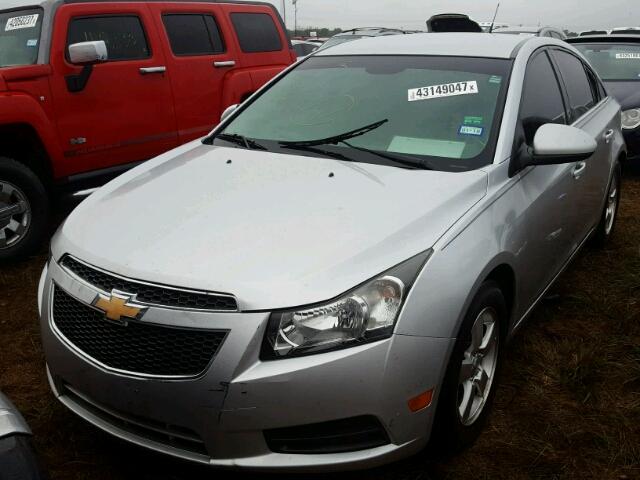 1G1PC5SB3D7271187 - 2013 CHEVROLET CRUZE SILVER photo 2