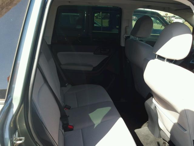 JF2SJAGC2HH486143 - 2017 SUBARU FORESTER 2 GREEN photo 6