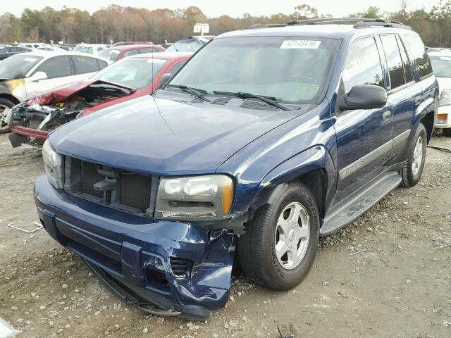 1GNDS13S532367135 - 2003 CHEVROLET TRAILBLAZE BLUE photo 2