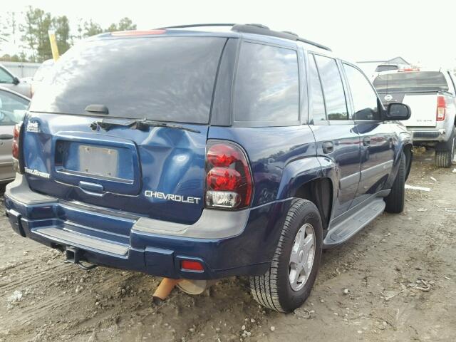 1GNDS13S532367135 - 2003 CHEVROLET TRAILBLAZE BLUE photo 4