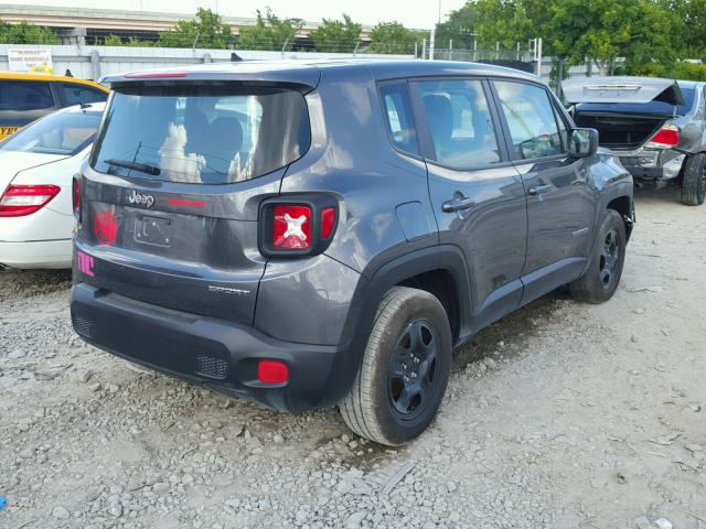 ZACCJAAT9GPE28470 - 2016 JEEP RENEGADE S GRAY photo 4