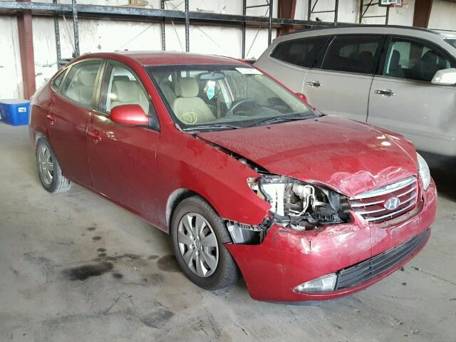 KMHDU4AD0AU021354 - 2010 HYUNDAI ELANTRA BL RED photo 1