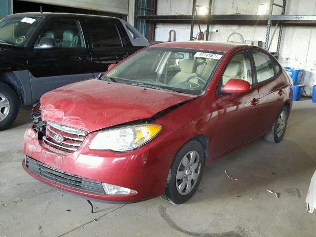 KMHDU4AD0AU021354 - 2010 HYUNDAI ELANTRA BL RED photo 2