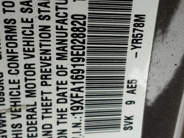 19XFA16919E028820 - 2009 HONDA CIVIC EXL 石墨色 照片 10