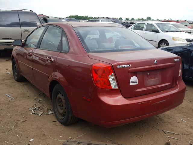 KL5JD56Z08K865133 - 2008 SUZUKI FORENZA BA RED photo 3