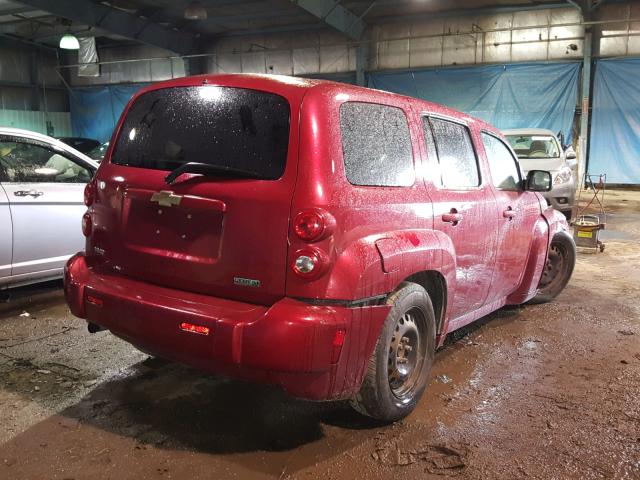 3GNBAADB6AS583117 - 2010 CHEVROLET HHR LS Rojo foto 4