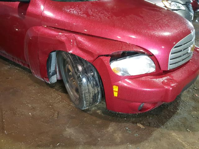 3GNBAADB6AS583117 - 2010 CHEVROLET HHR LS Rojo foto 9