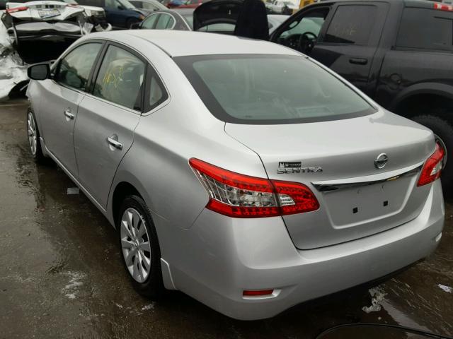 3N1AB7AP8FY329064 - 2015 NISSAN SENTRA S SILVER photo 3