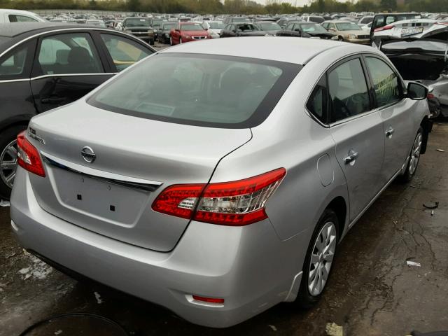 3N1AB7AP8FY329064 - 2015 NISSAN SENTRA S SILVER photo 4