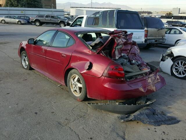 2G2WP522551203046 - 2005 PONTIAC GRAND PRIX MAROON photo 3