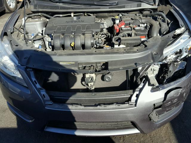 3N1AB7AP4FY354964 - 2015 NISSAN SENTRA S GRAY photo 7