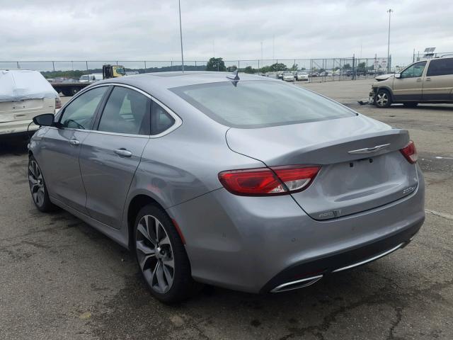 1C3CCCEG8GN147938 - 2016 CHRYSLER 200 C GRAY photo 3