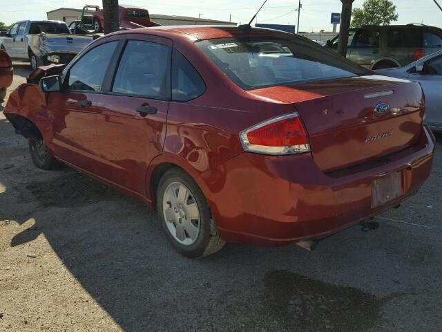 1FAHP3EN0AW262870 - 2010 FORD FOCUS S RED photo 3