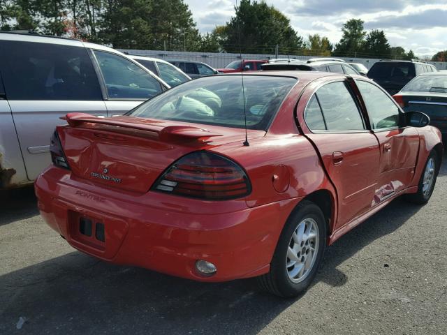 1G2NF52E44M669952 - 2004 PONTIAC GRAND AM RED photo 4