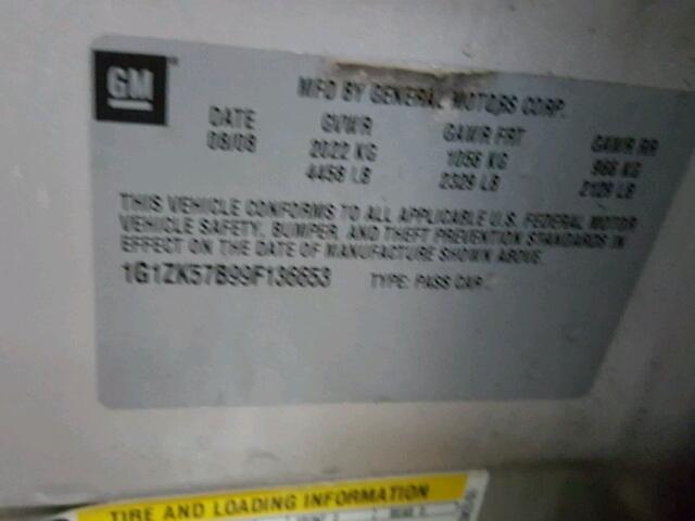 1G1ZK57B99F136653 - 2009 CHEVROLET MALIBU LTZ 棕色 照片 10