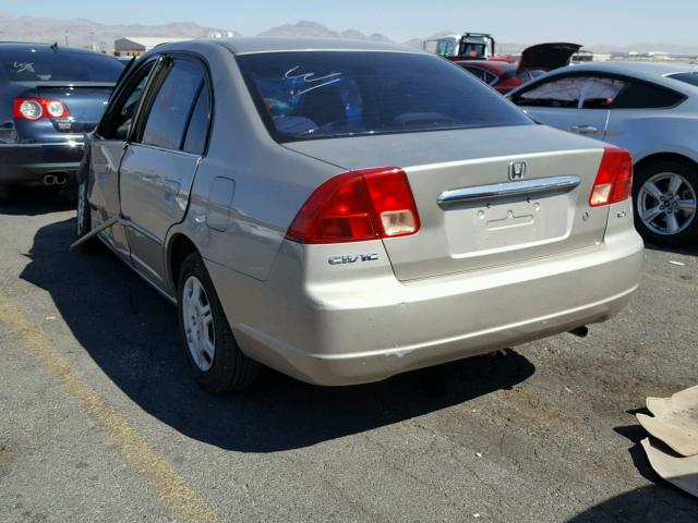 2HGES16572H587452 - 2002 HONDA CIVIC LX GOLD photo 3