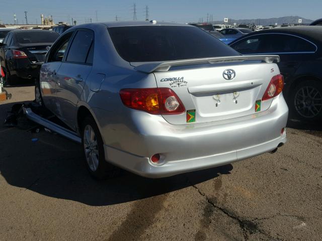 1NXBU4EE4AZ242384 - 2010 TOYOTA COROLLA BA SILVER photo 3