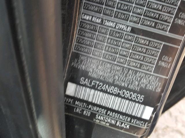 SALFT24N68H090635 - 2008 LAND ROVER LR2 HSE TE BLACK photo 10