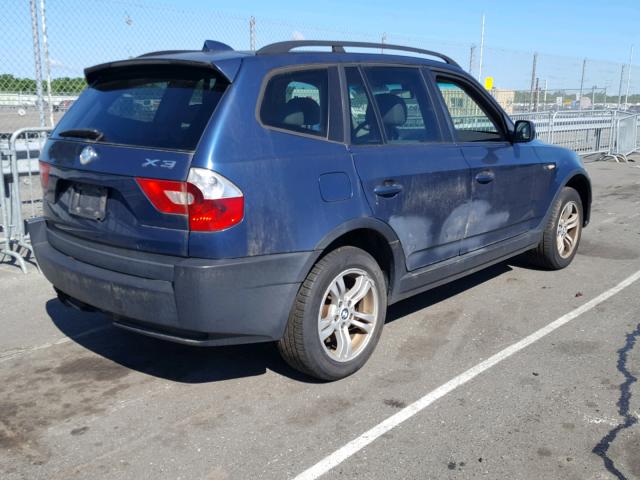 WBXPA93485WD17730 - 2005 BMW X3 3.0I BLUE photo 4