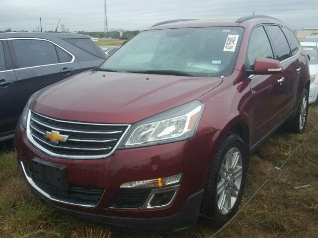 1GNKRGKD0FJ163880 - 2015 CHEVROLET TRAVERSE RED photo 2