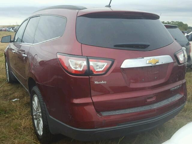 1GNKRGKD0FJ163880 - 2015 CHEVROLET TRAVERSE RED photo 3