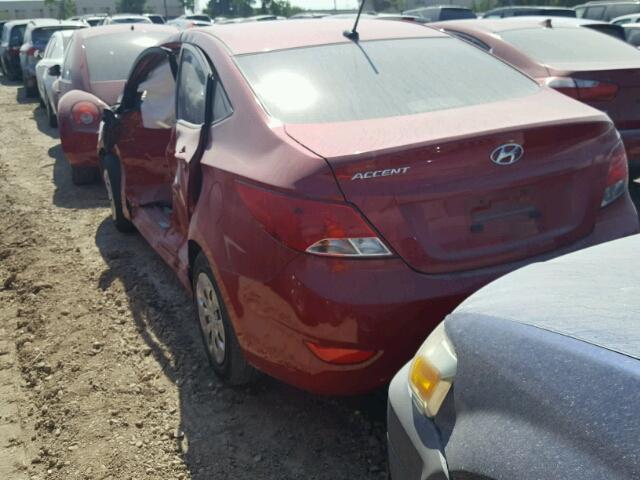 KMHCT4AEXFU864928 - 2015 HYUNDAI ACCENT RED photo 3