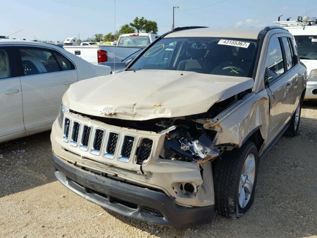 1C4NJCBA0HD123361 - 2017 JEEP COMPASS SP TAN photo 2