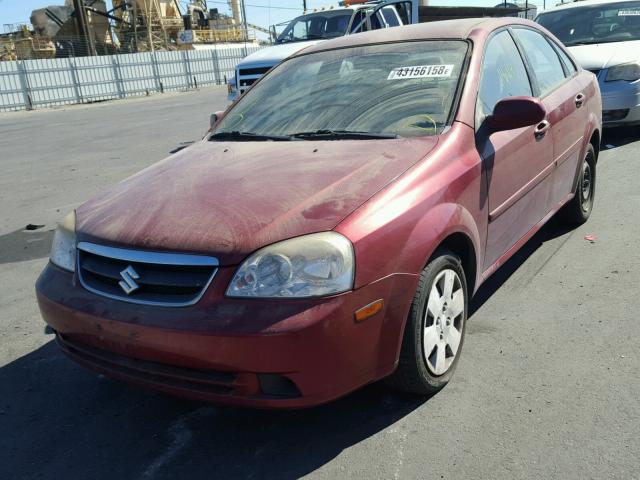 KL5JD56ZX8K849375 - 2008 SUZUKI FORENZA BA RED photo 2