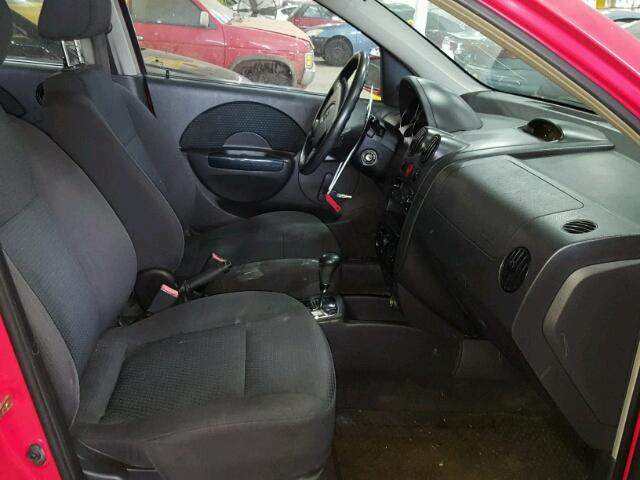 KL1TD66666B564689 - 2006 CHEVROLET AVEO BASE Qırmızı foto 5