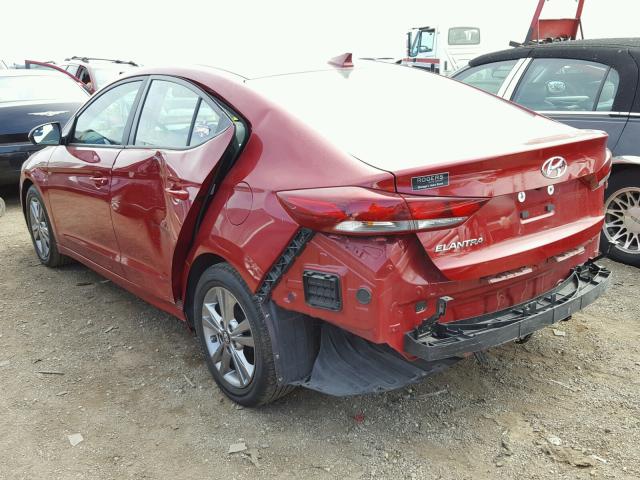 KMHD84LF8HU190647 - 2017 HYUNDAI ELANTRA SE RED photo 3