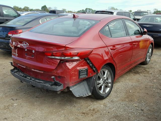 KMHD84LF8HU190647 - 2017 HYUNDAI ELANTRA SE RED photo 4