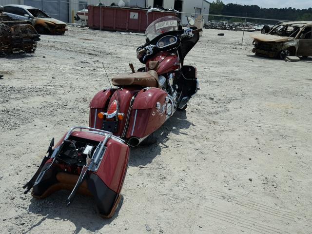 56KTRAAA5F3327219 - 2015 INDIAN MOTORCYCLE CO. ROADMASTER RED photo 4