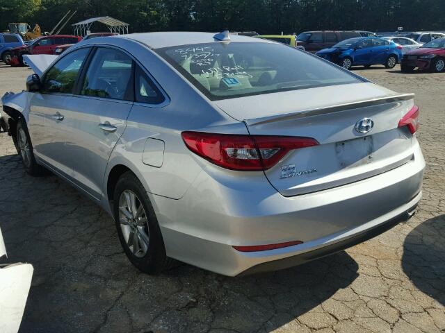 5NPE24AF9FH038445 - 2015 HYUNDAI SONATA SE SILVER photo 3